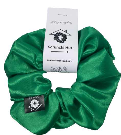 Satin Scrunchie - Green Jade