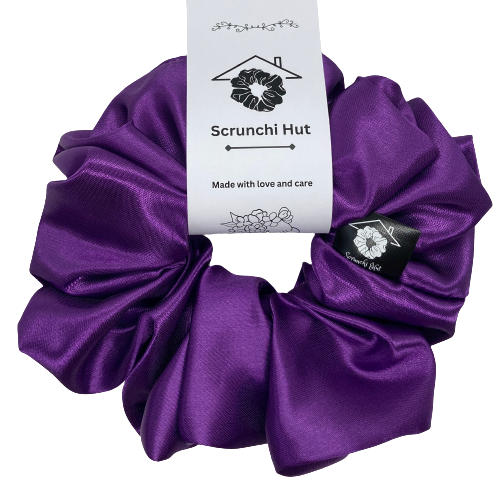 Satin Scrunchie - Purple Spinel