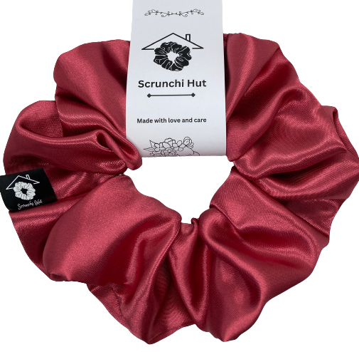 Satin Scrunchie - Pink Spinel