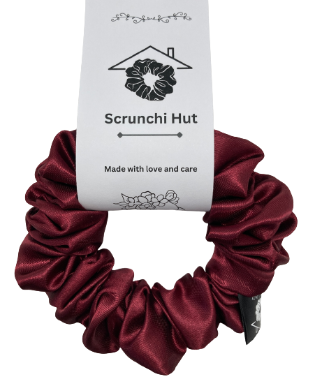 Satin Scrunchie - Red Spinel - Image 3