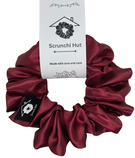 Satin Scrunchie - Red Spinel - Image 2