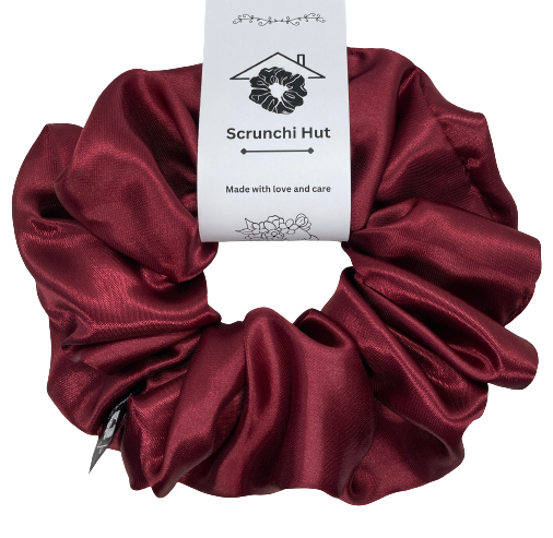 Satin Scrunchie - Red Spinel