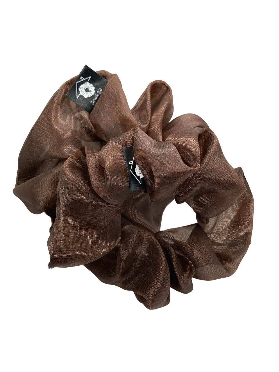 Organza Scrunchie - Chocolate Cosmos - Image 3