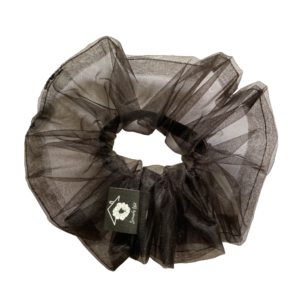 Organza Scrunchie - Black Iris