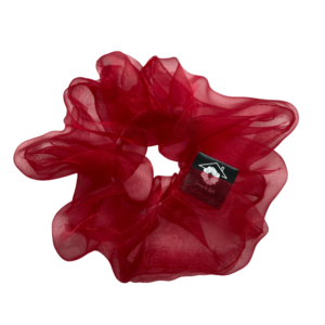 Organza Scrunchie - Red Hearts