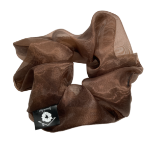 Organza Scrunchie - Chocolate Cosmos