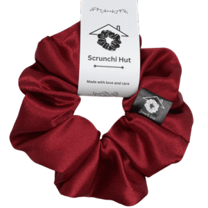 Satin Scrunchie - Red Rose