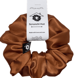 Satin Scrunchie - Brown Carnelian